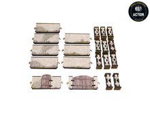 Load image into Gallery viewer, WW2 Normandy Stone Wall w/ Gate (High) (28mm)