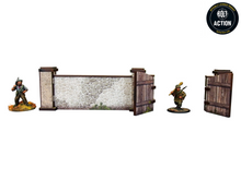 Load image into Gallery viewer, WW2 Normandy Stone Wall w/ Gate (High) (28mm)