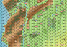 Load image into Gallery viewer, Carte de campagne pour le jeu Ager Sanguinis représentant la Syrie du Nord.