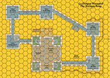 Charger l'image dans la galerie, Carte pour le jeu The Anarchy représentant un château normand.