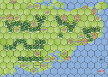 Charger l'image dans la galerie, Carte de campagne pour le jeu Diex Aïe représentant le Kent.