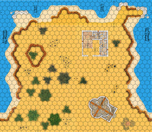 Load image into Gallery viewer, Exemple de promontoire avec 2 cartes de jonction pour les jeux de la série Cry Havoc.