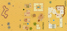Load image into Gallery viewer, Assemblage des cartes Le Caravansérail, Le Désert et Le village d'Outremer.