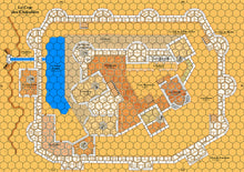 Load image into Gallery viewer, Carte pour le jeu Montgisard représentant le célèbre château du Crac (Krak) des Chevaliers en Syrie.