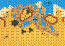 Load image into Gallery viewer, Carte pour le jeu Guiscard représentant un lagon en bord de mer.