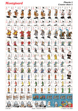 Load image into Gallery viewer, Planche de pions croisés et templiers pour le jeu Montgisard.