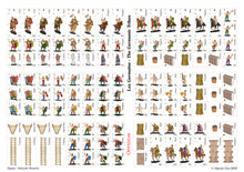 Load image into Gallery viewer, Recto de la planche de pions Germains du jeu Oppidum
