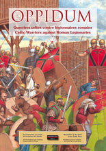 Load image into Gallery viewer, Cover art for the simulation game OPPIDUM, set during the Gallic Wars - Illustration de couverture du jeu de simulation OPPIDUM, dont l&#39;action se passe pendant la Guerre des Gaules
