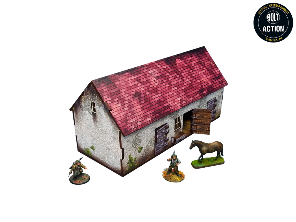 WW2 Normandy Stable W/ Dovecote (28mm)