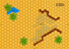 Load image into Gallery viewer, Carte pour le jeu Ager Sanguinis représentant un plateau avec des rochers.
