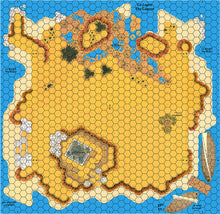 Charger l&#39;image dans la galerie, Exemple d&#39;assemblage des cartes du jeu Guiscard pour former une île.
