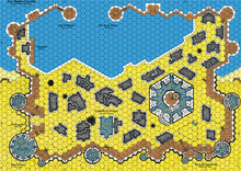 Charger l&#39;image dans la galerie, Quadruple carte Le Port Saxon Fortifié pour les jeux de la série Cry Havoc
